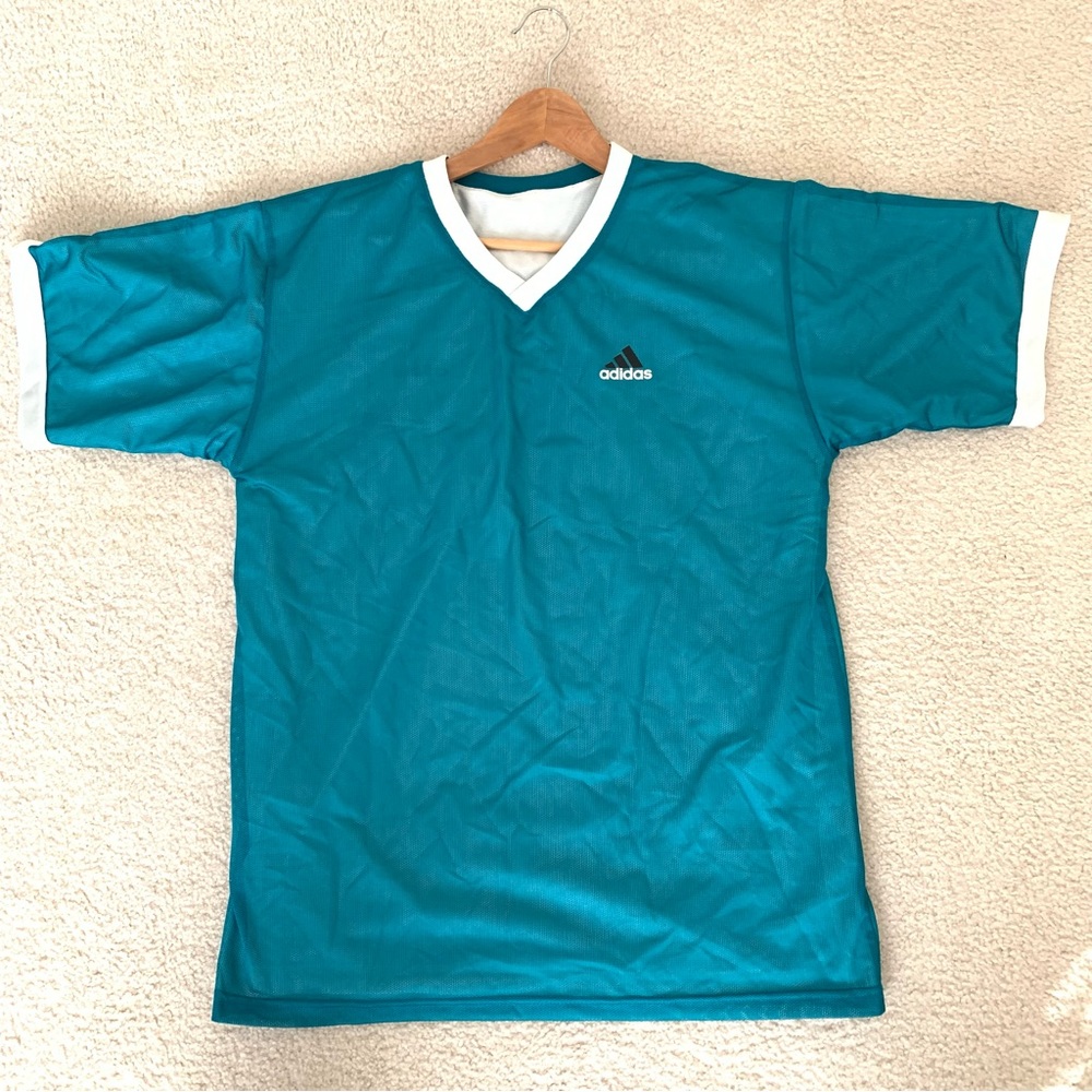 Men’s vintage reversible Adidas soccer jersey